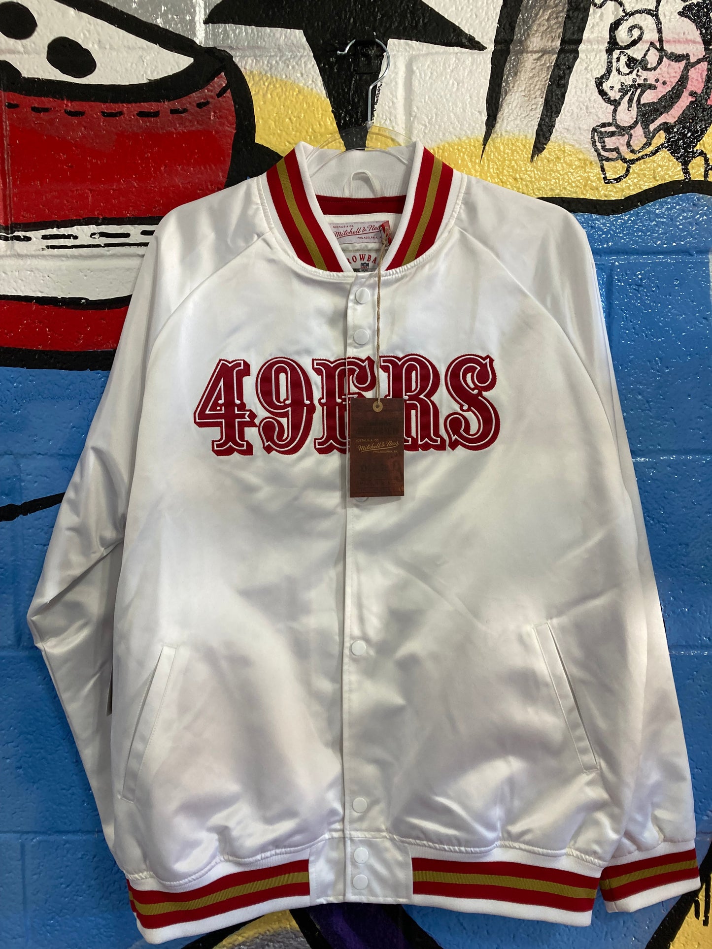 San Francisco 49ers Mitchell & Ness Vintage Logo Satin Full-Snap Jacket