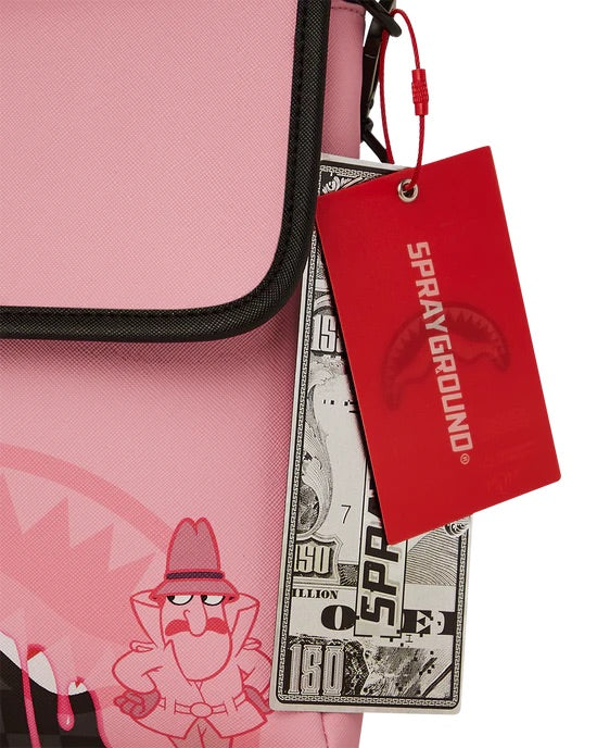 SPRAYGROUND PINK PANTHER PINK PAINTER MESSENGER SLING BAG