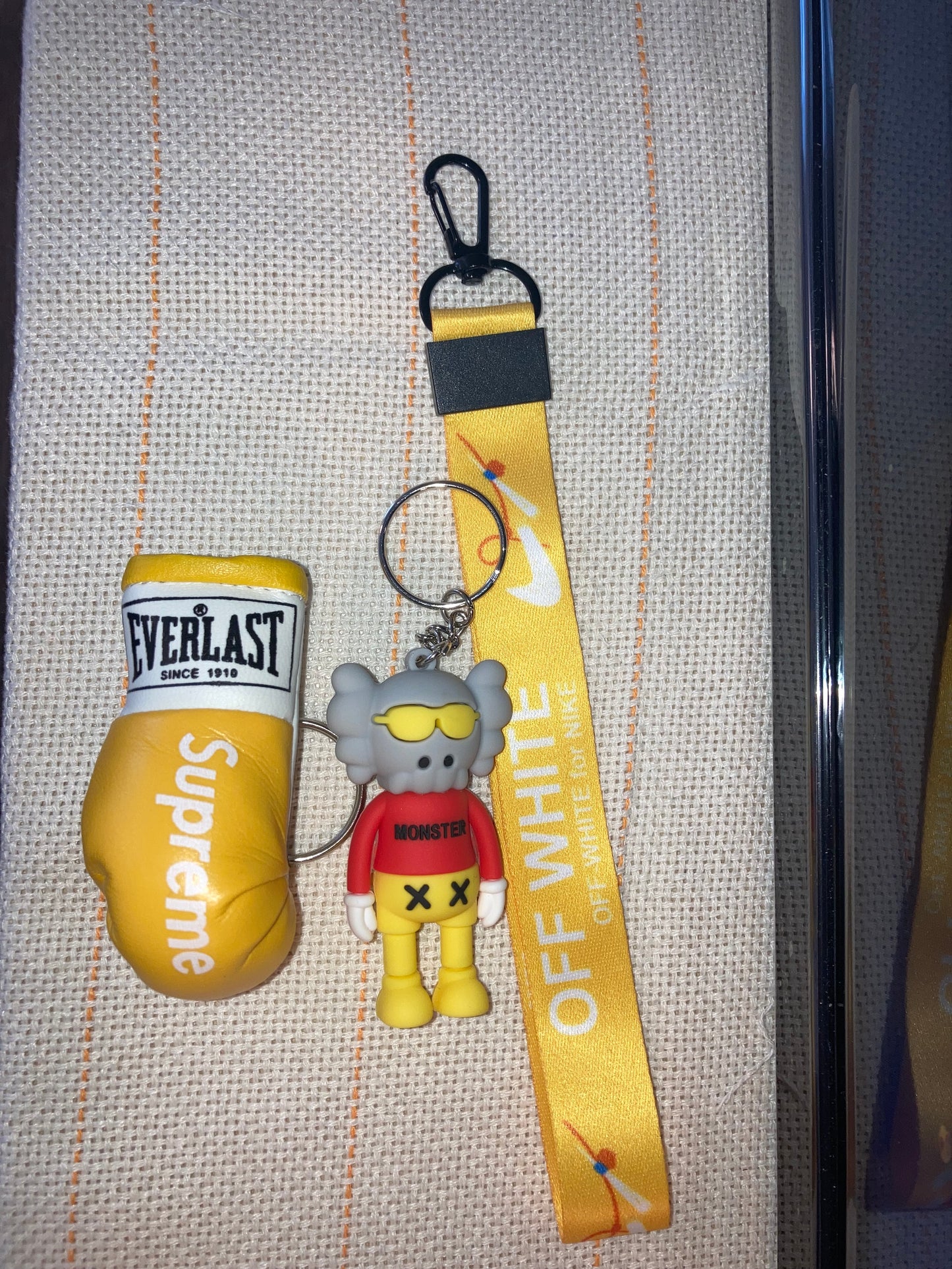 Supreme Off-White Kaws Keychain